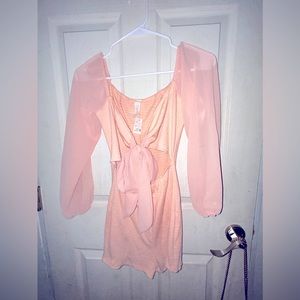 Pink short romper